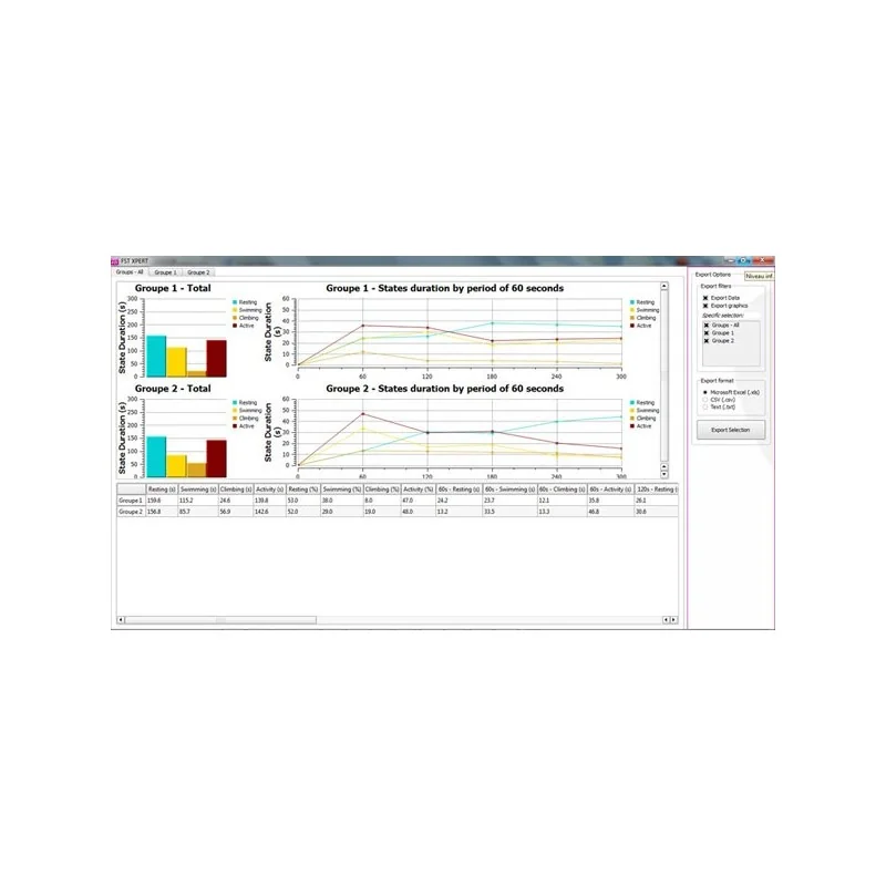 Bioseb Forced Swimming Test: New FST DUAL SENS - Software screenshot Bioseb Forced Swimming Test: New FST DUAL SENS - Software screenshot