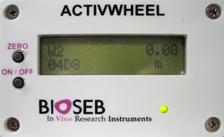 Nouvel écran LCD integré à la Roue Instrumentée pour souris pour Exercice Spontanée de Bioseb