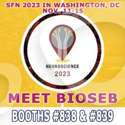 Bioseb at SFN 2023 in Washington, DC, on booths #838 and #839